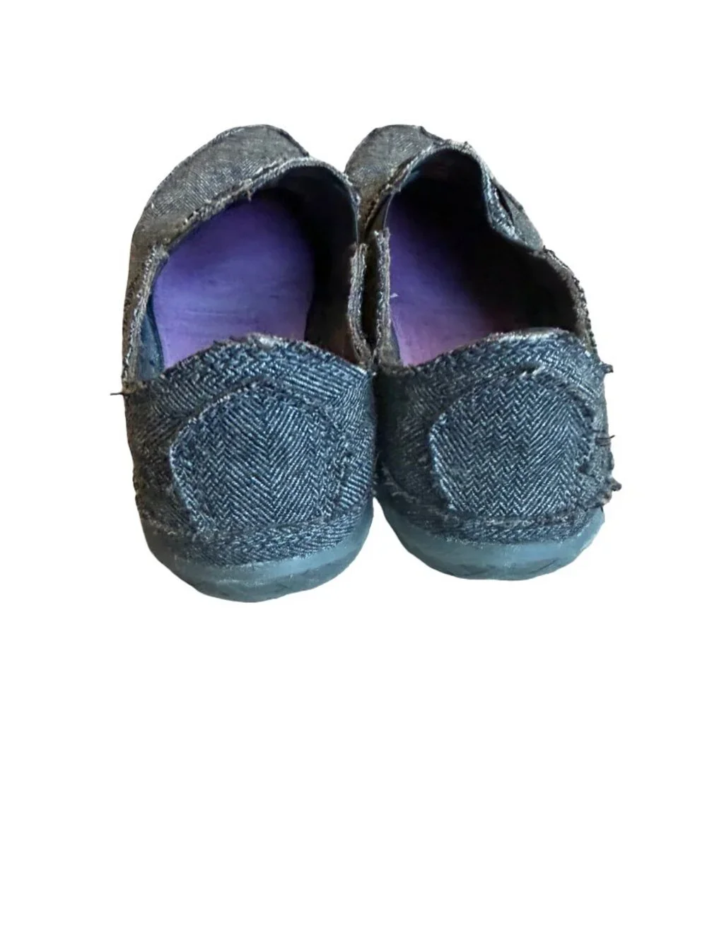 Cushe Slipper II Grey Herringbone Canvas Slip On Loafer Moccasin Size 7 Women's